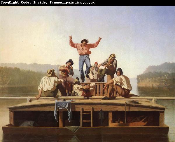 George Caleb Bingham Die frohlichen Bootsleute